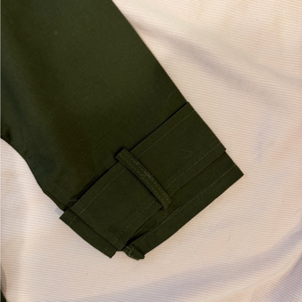 Green Ruffled Trench Coat - Picture 3 of 6